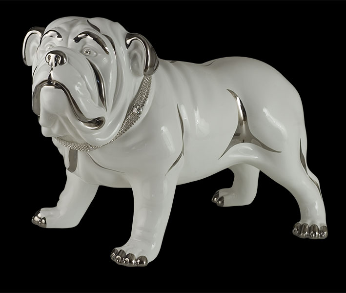 Ceramiczna duza figura Bulldoga
